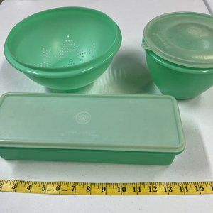 Vintage Jadeite Tupperware Lot Of 3